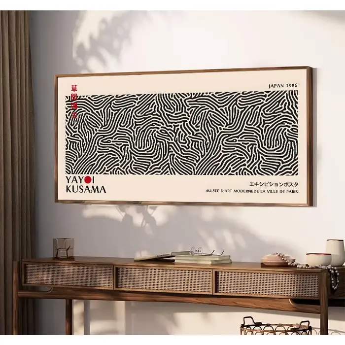 Yayoi Kusama – affiche d'exposition de fleurs