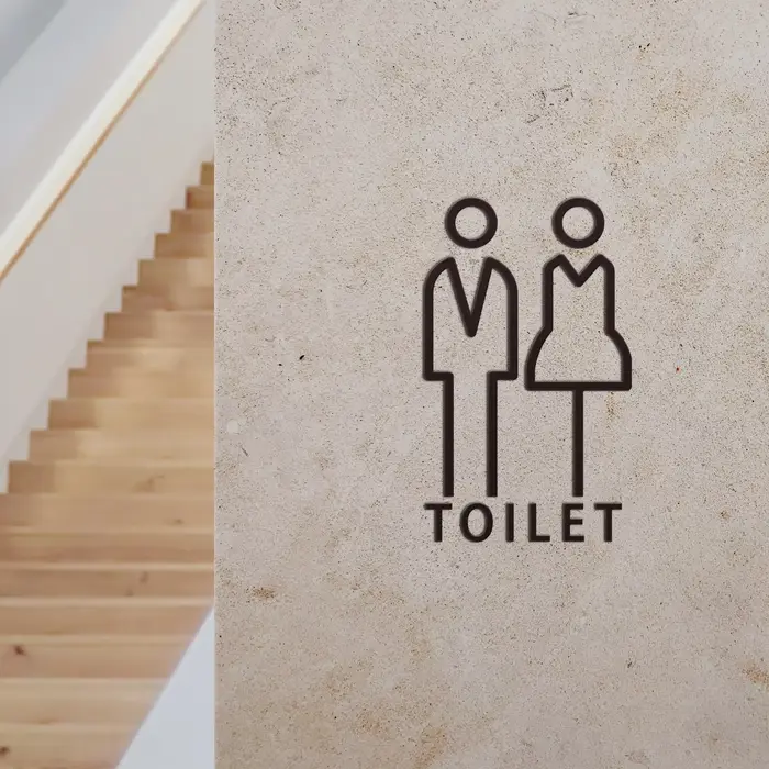 Autocollant de porte de Wc pour hommes et femmes