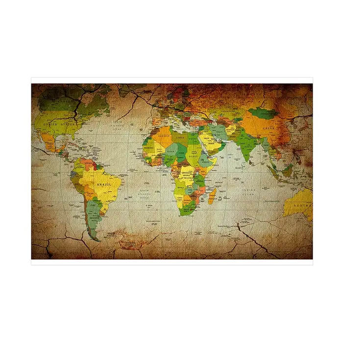 Carte du monde classique en anglais