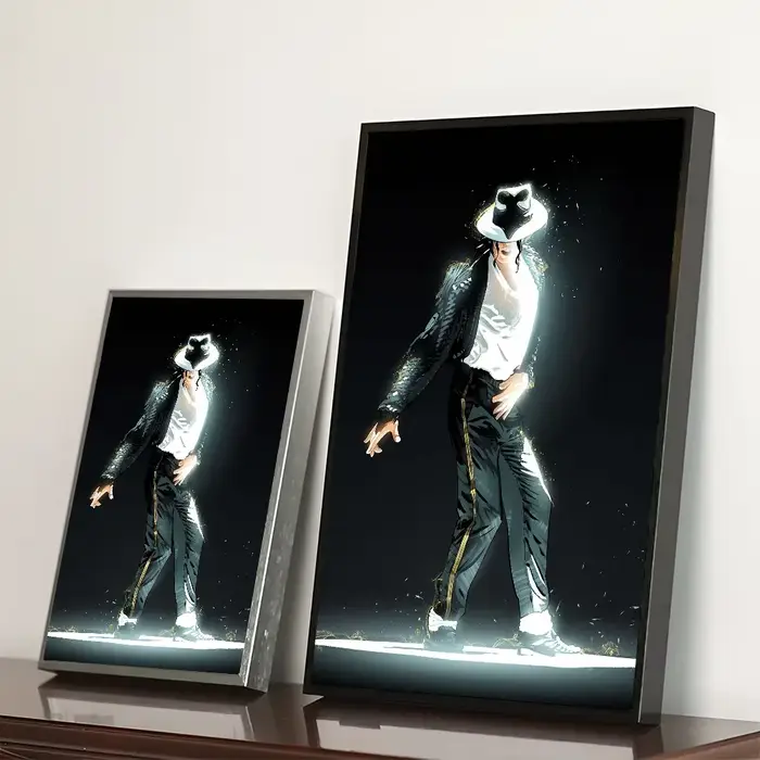 Michael Jackson Cartoon Pop Singer Art mural, affiche imprimée sur toile HD, adaptée à la maison, au
