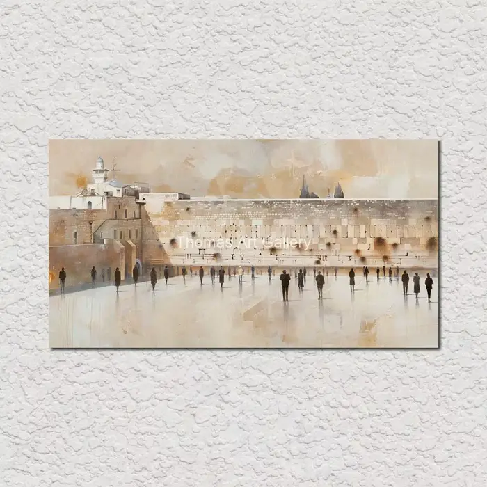 Toile juive de jérusalem imprimée