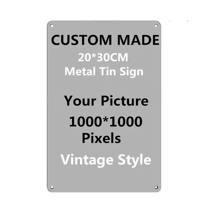 Affiche en métal rétro personnalisée en fer blanc, peinture Vintage, signe en étain, taille personna