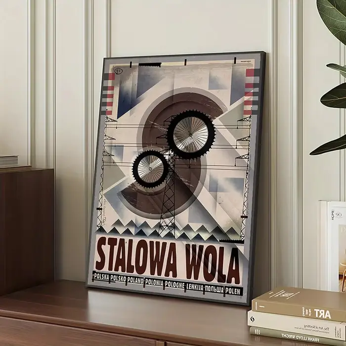 Affiche de voyage rétro polonais