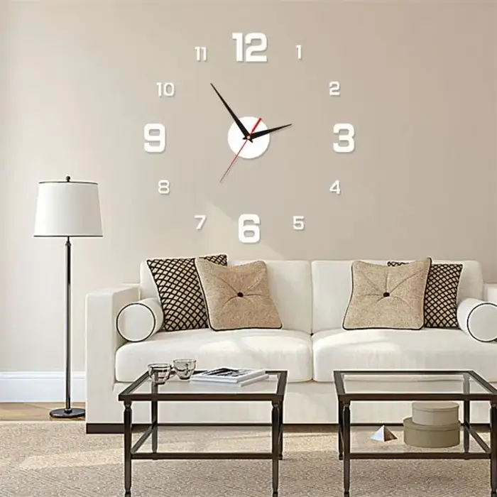 Horloge numérique lumineuse, horloge murale stéréoscopique DIY, horloge silencieuse, horloge murale pour salon, chambre à coucher, décorations pour la maison