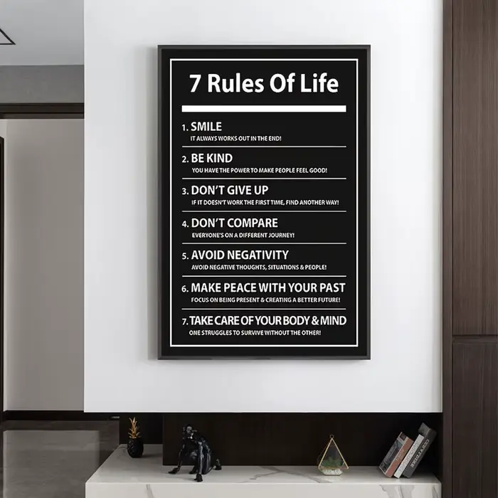 7 règles de vie: lettres inspirantes