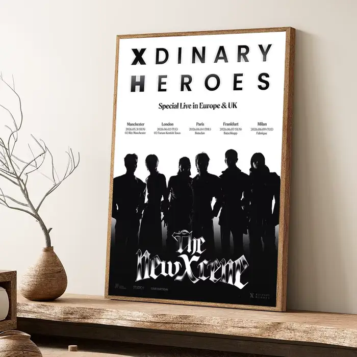 Peinture calligraphique de la groupe Kpop X-Xdinary Heroes, impression d'art mural esthétique modern
