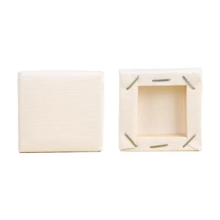 5 mini tableaux blancs en toile pour la peinture