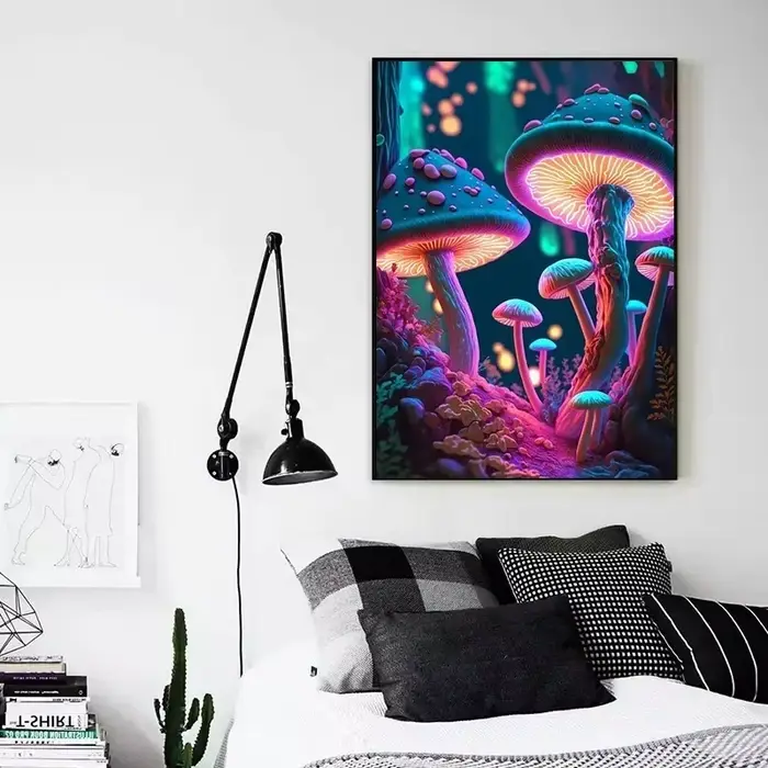 Peinture sur toile colorée