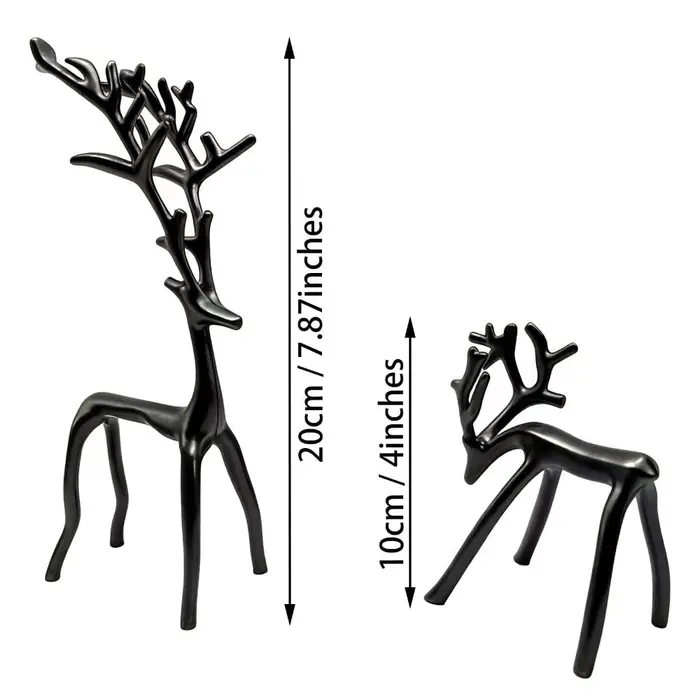 Décoration de noël de renne noire