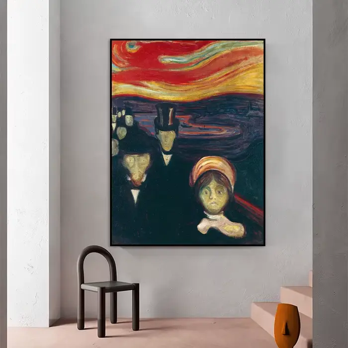 Toile d'artiste d'anxiété Edvard Munch