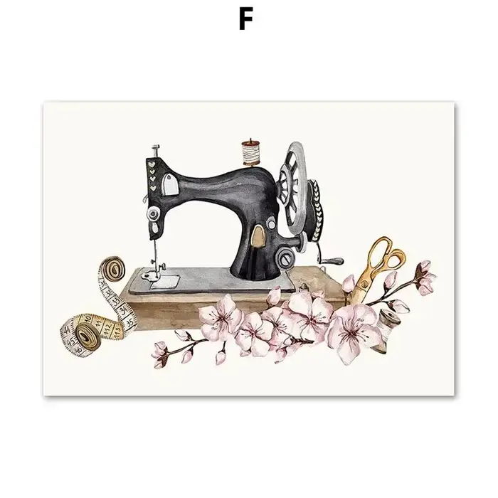Bohème, Art mural, Machines à coudre, affiches imprimées sur toile HD pour la décoration de la maiso