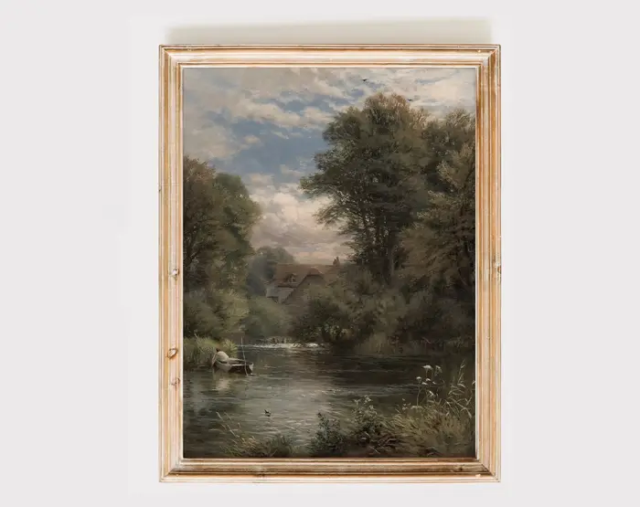 Vintage campagne mur Art impression rétro rustique printemps vues naturelles toile peinture paysage affiche photo décor à la maison