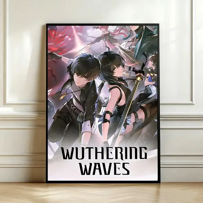 Affiche de jeu WWuthering WavesS, affiches d'art mural de film d'animation et de musique, décoration
