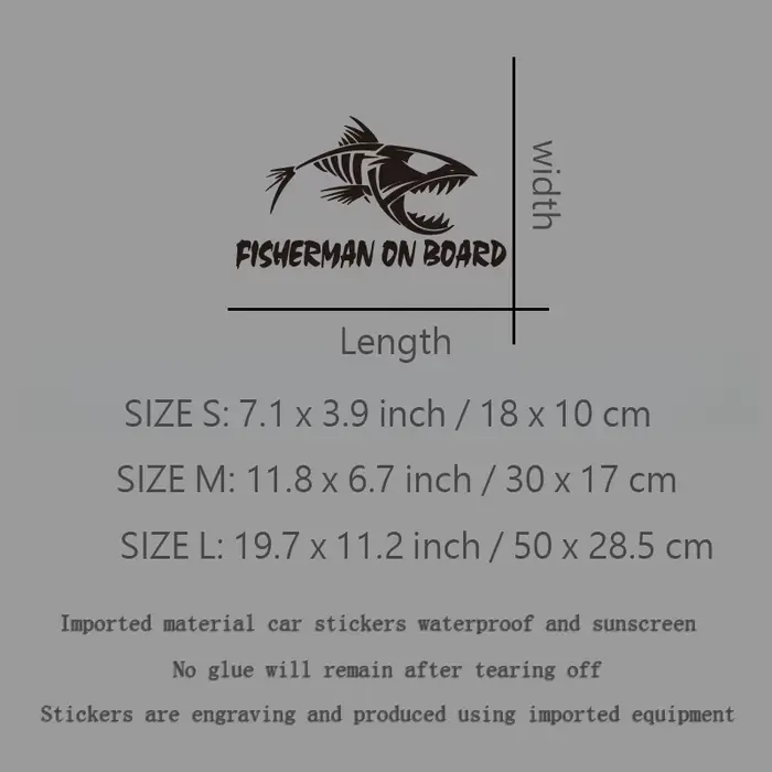 Autocollants de pêcheur de poisson squelette sur bateau, créatifs et amusants pour les fans et les amoureux de dessins animés, de haute qualité pour voitures, camions, motos et ordinateurs portables