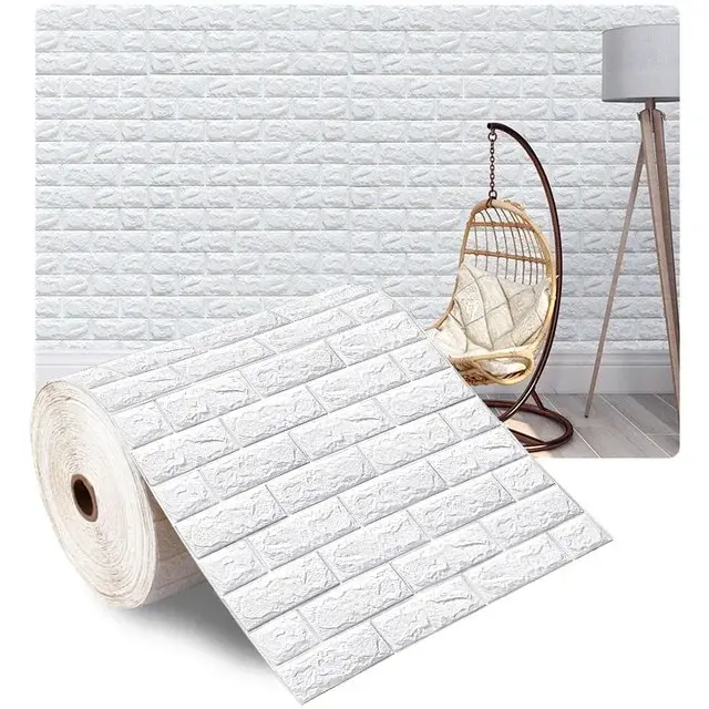 Papier peint auto-adhésif 3D en brique de mousse Antique, 70cm x 1/5/10m, décoration pour salon et c