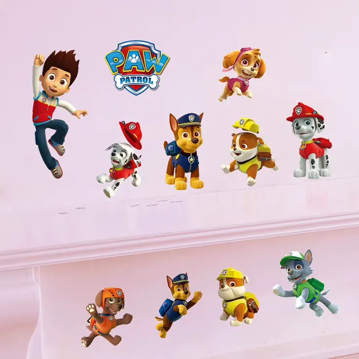 Autocollants muraux de dessin animé Pawed Patrol
