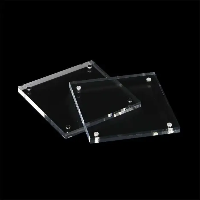 Cadre photo carré transparent, porte-photo en acrylique vierge, nuit, 120x120mm,135x135mm,150x150mm,1 pièce