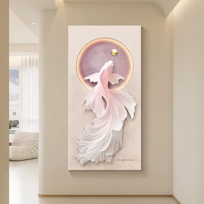 Peinture décorative à la fin du couloir