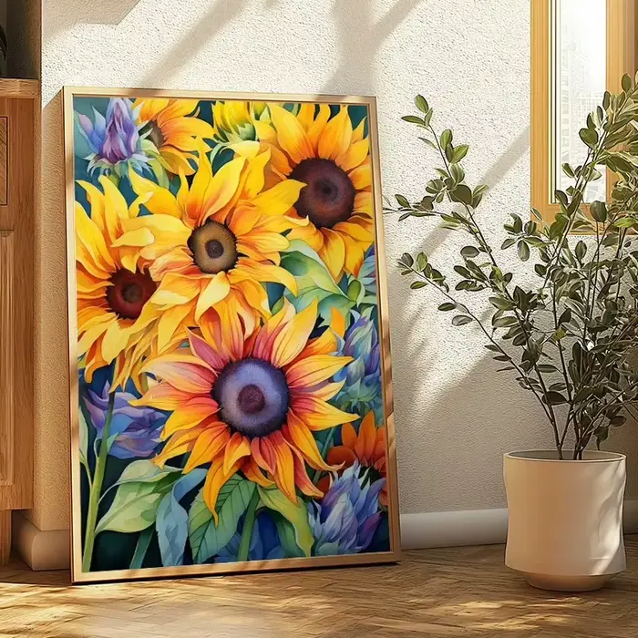 Affiche de puissance de fleur d'art moderne