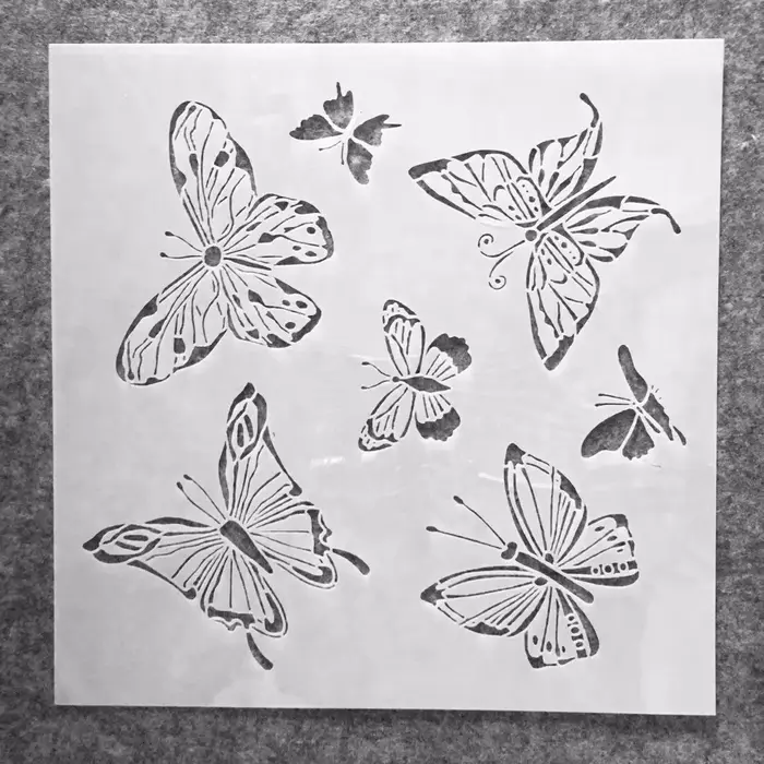 Pochoirs de peinture murale en pour décoration d'intérieur, motif papillons, élément de bricolage et