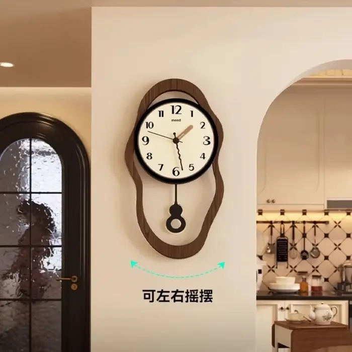 Horloge murale rétro en bois pour Restaurant