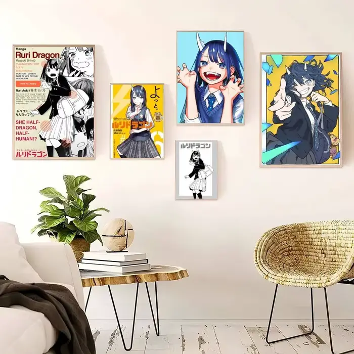 R-Ruri d-dragon affiche murale pour salon chambre mur bureau décoration