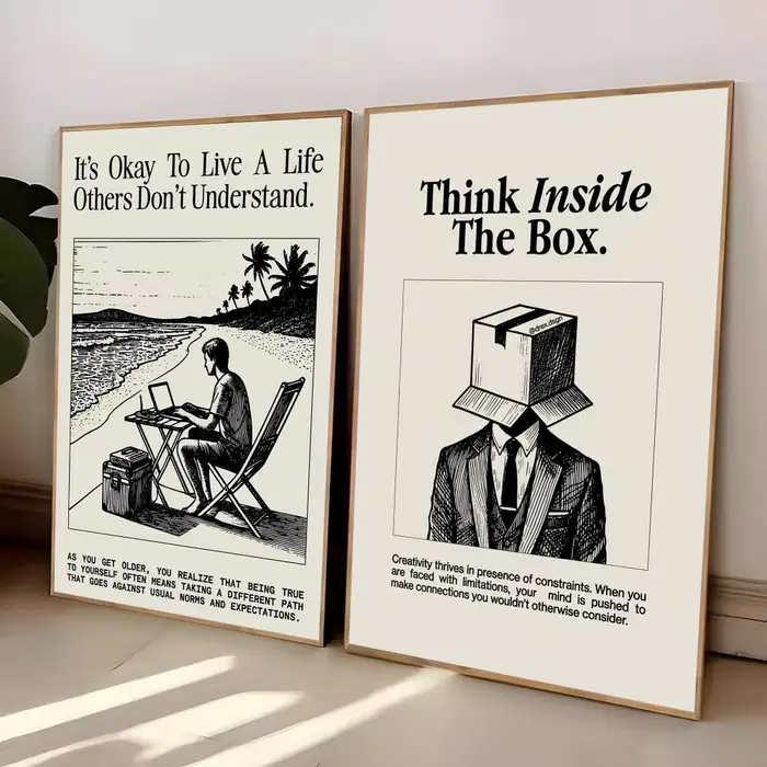 Affiche de Discipline inspirante, autocollant de l'espace parfait, auto-adhésif pour bureau, Home cinéma, décor artistique mural, cadeau fantaisie