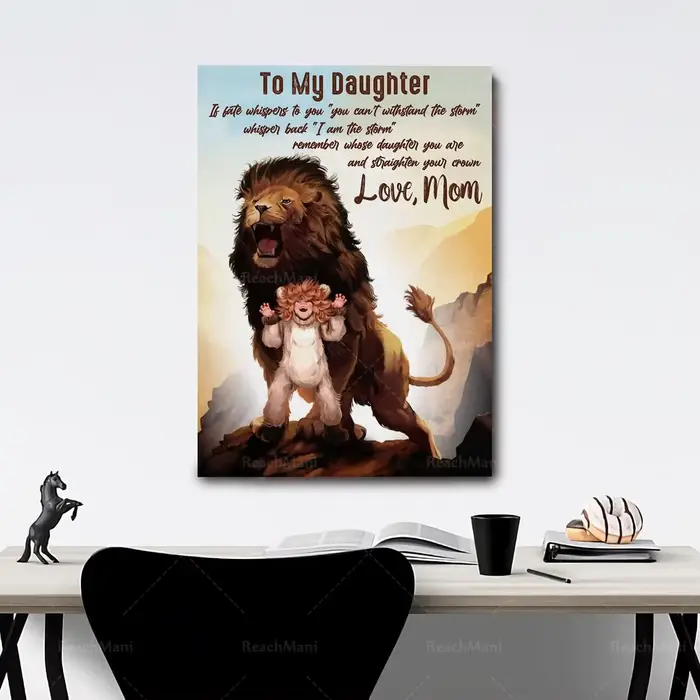 Affiche d'art de décoration pour ma fille, discuter