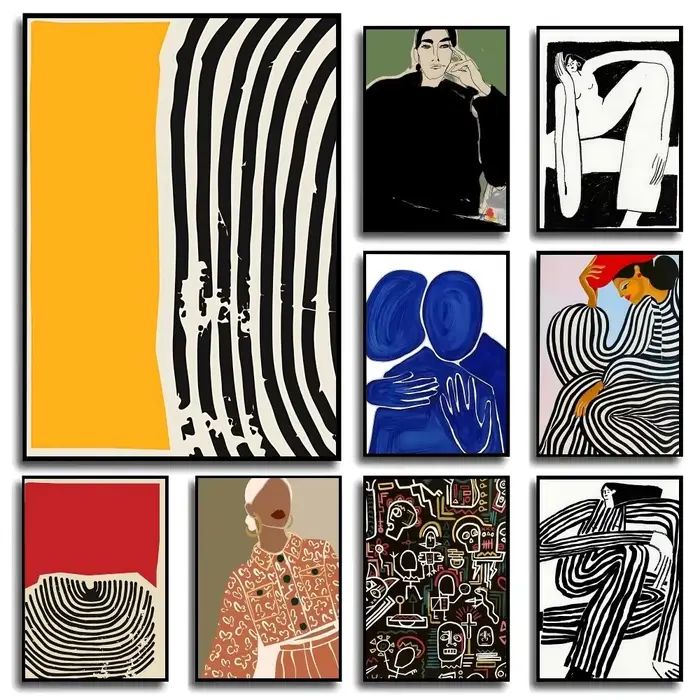Gambar Abstrak Lind affiche sans cadre