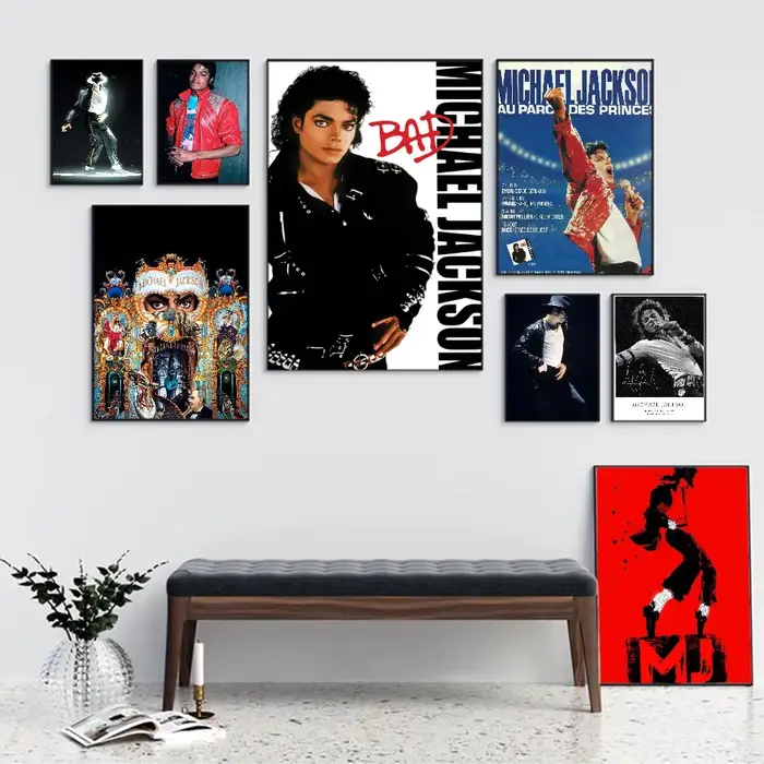 Michael Jackson Cartoon Pop Singer Art mural
