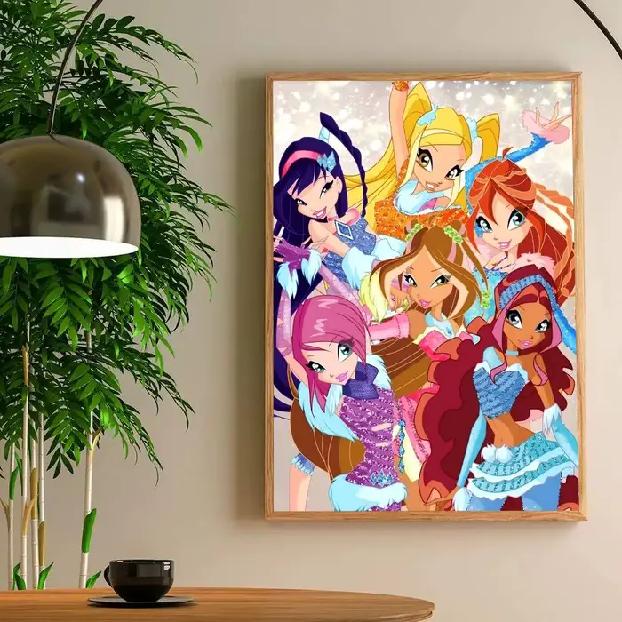 Affiches Anime W-Winxs, impression HD, décoration murale Vintage, pour la maison, la salle d'étude,