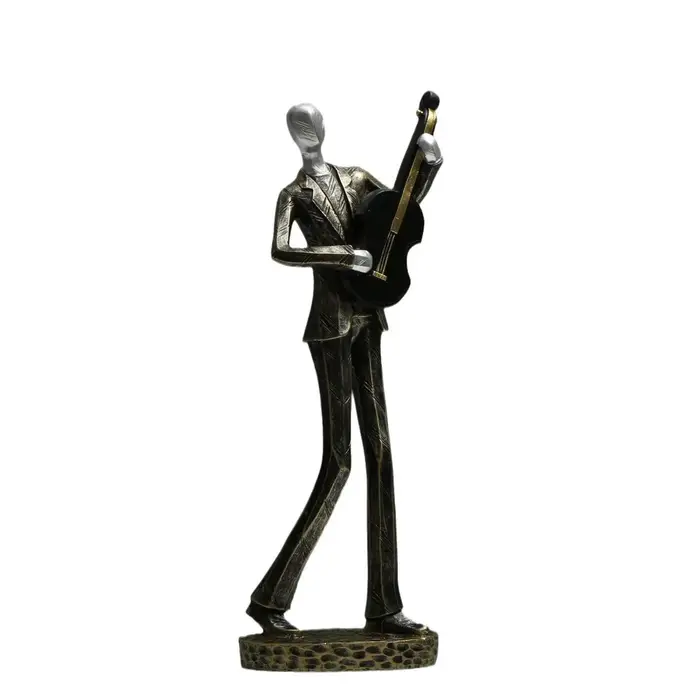 Statue abstraite de bande de résine, musique Rick, art nordique, modèle de bande de bar, sculptures pour salon, décoration de la maison