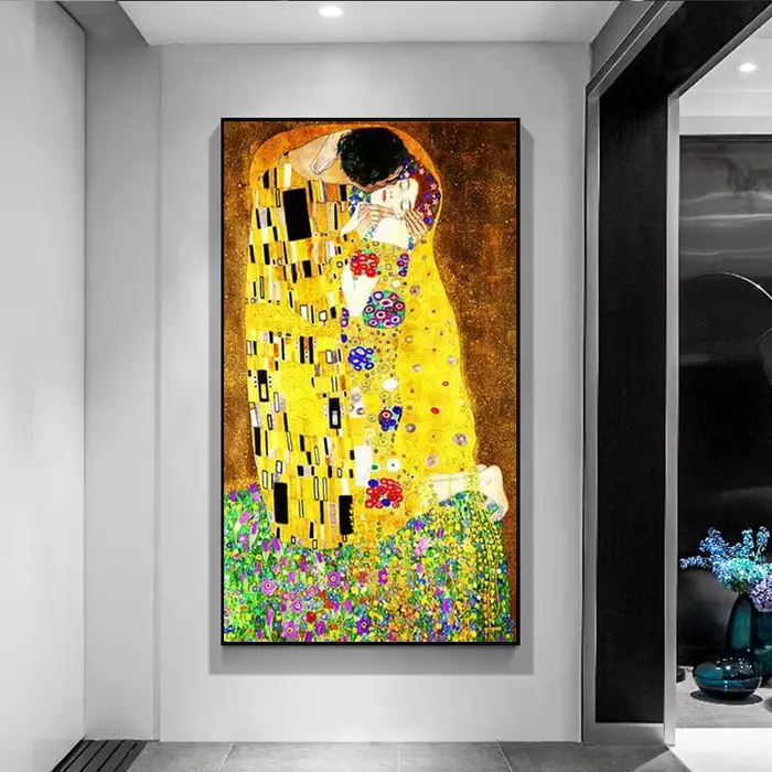 Gustav Klimt Kiss – toile abstraite