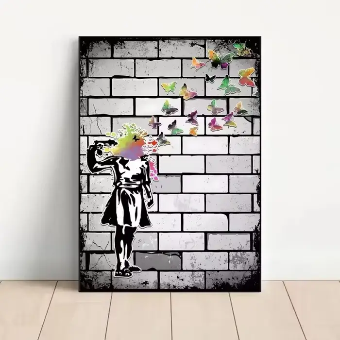 Banksy Street Graffiti Pop Art toile mur Art affiche fantaisie peintures murales impressions photo pour salon Bar décoratif