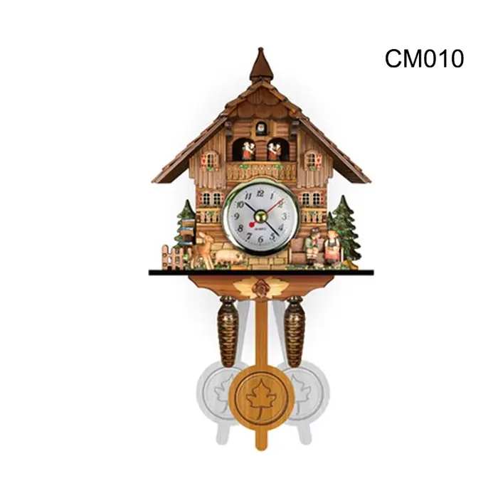 Horloge coucou horloge murale artisanat Vintage en bois coucou arbre maison horloge pour chambre salon bureau décoration de la maison