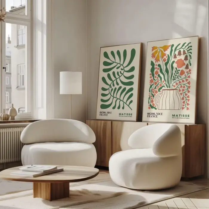 2 fleurs Matisse sans cadre