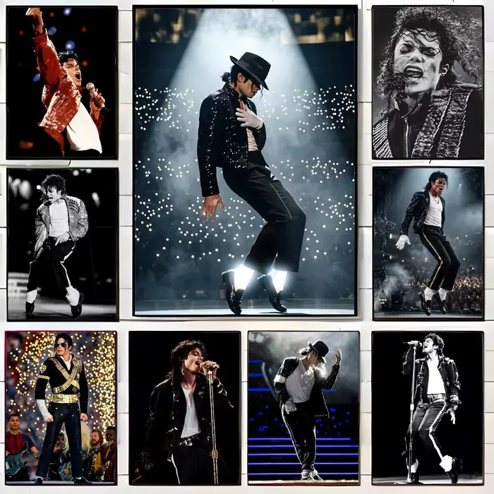 Affiche murale du chanteur légendaire MJ Michael Jackson