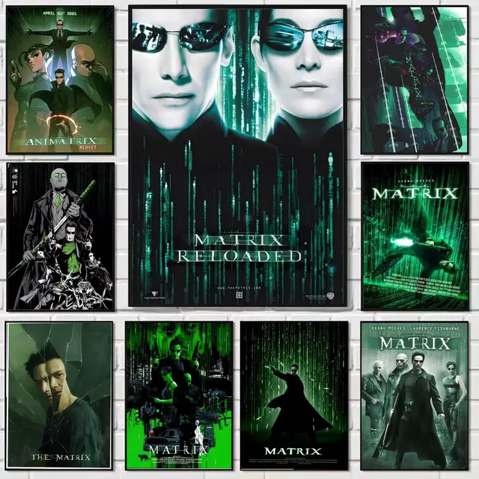 Affiche sur toile de calligraphie du film The M-Matrix: sans plis