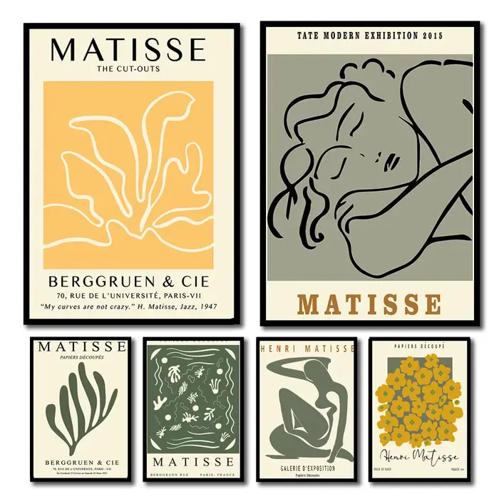 Matisse – affiches de femme à fleurs abstraites