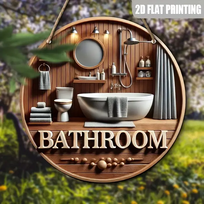 Panneau rond en bois 2D 8 pouces