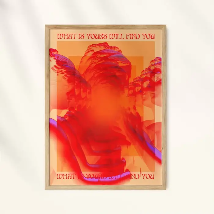 Affiche d'affirmation, affiche des années 70