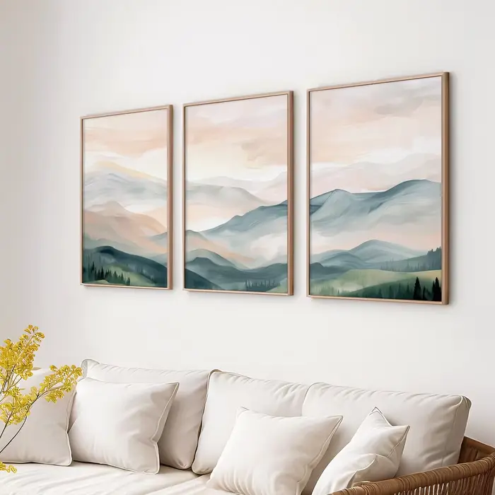 Lot de 3 affiches paysagères bohèmes