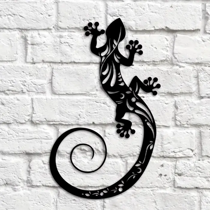 Décorations Gecko en métal