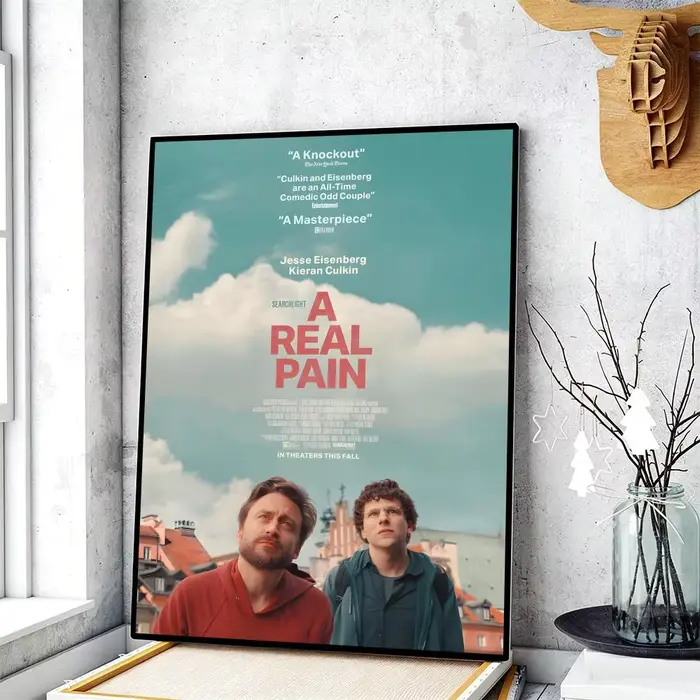 Affiche du film A Real Pain, peintures décoratives, tentures murales pour bureau, salon, maison pers