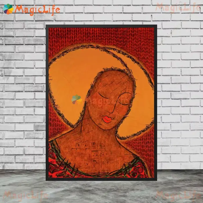 Affiche murale Vintage pour Portrait de fille, Religion de femme, images murales pour salon, peintur