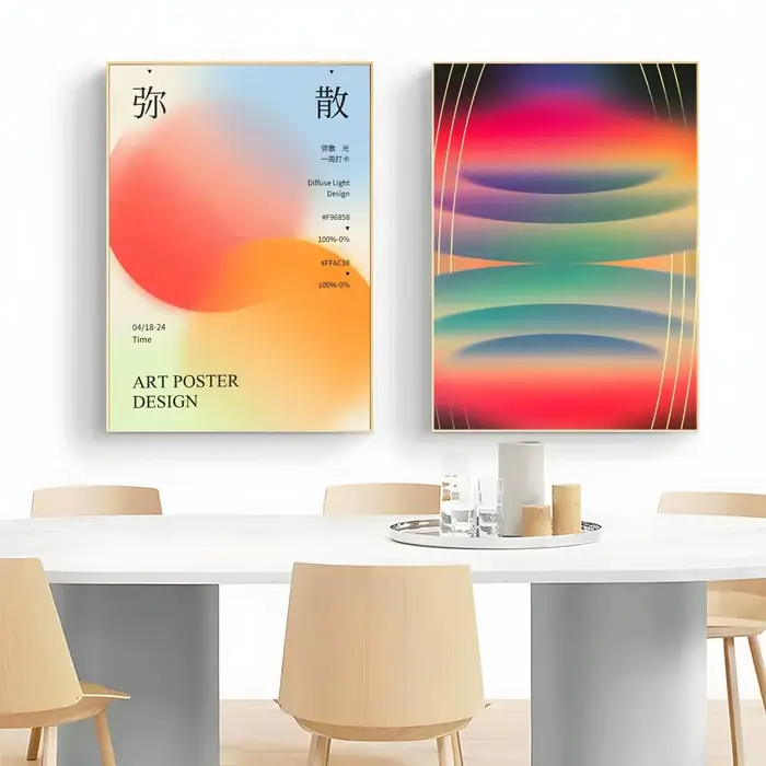 Affiche d'art esthétique Aura Gradient
