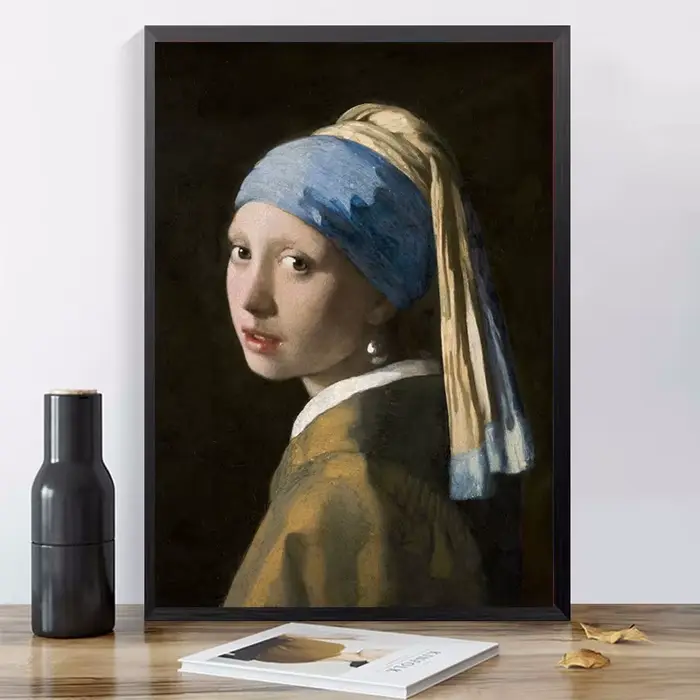 Johannes Vermeer-Affiches imprimées sur toile de coutumes célèbres