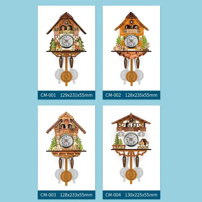 Horloge coucou horloge murale artisanat Vintage en bois coucou arbre maison horloge pour chambre salon bureau décoration de la maison