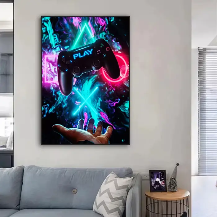 Tableaux, affiches et impressions sur toile style punk pour salle de jeux