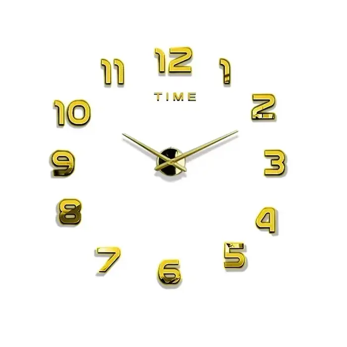 Grande horloge murale 3d pour chambre à coucher